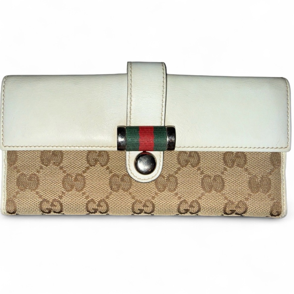 Gucci Wallet GG Ophidia Long Continental Bifold Sherry Line Guccissima with Box - Picture 2 of 12